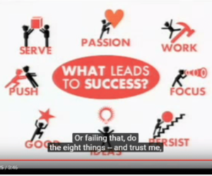 Video – The secrets of success in just 8 words